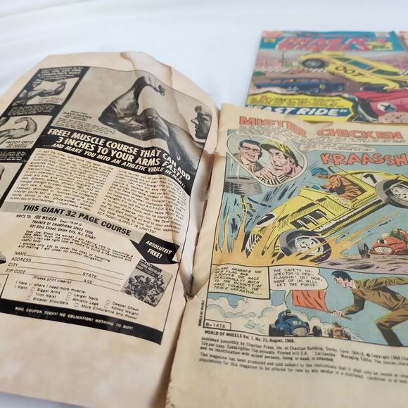 Set of 6 Hot Rod Grand Prix Drag N' Wheels 1960s Silver Age Charlton Comic Books - Picture 4 of 9